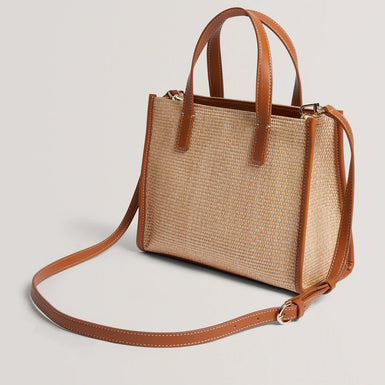 Women's PAOLINA-Faux Raffia Small Icon Bag