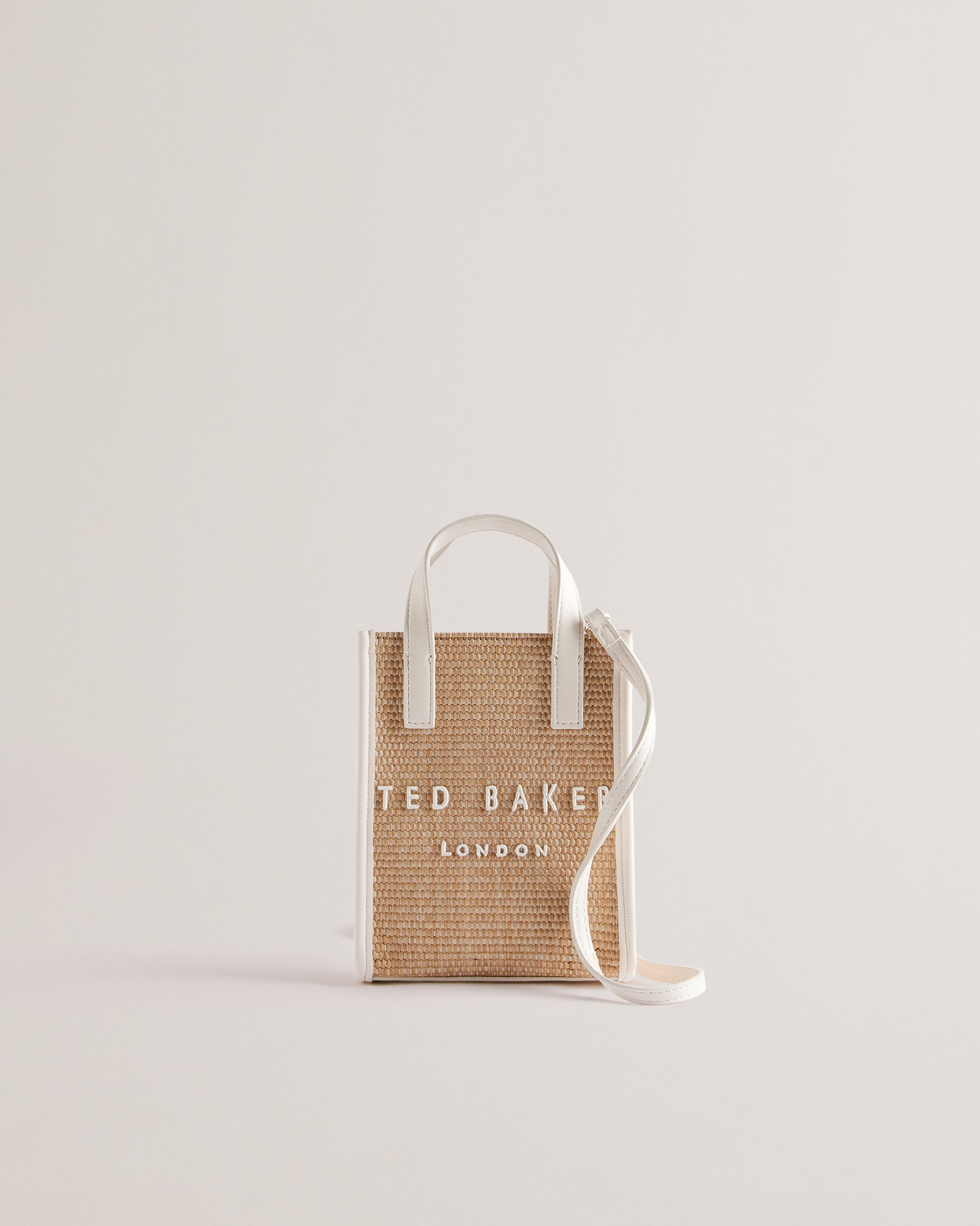 Women's Paulii-Faux Raffia Mini Icon Bag Ecru