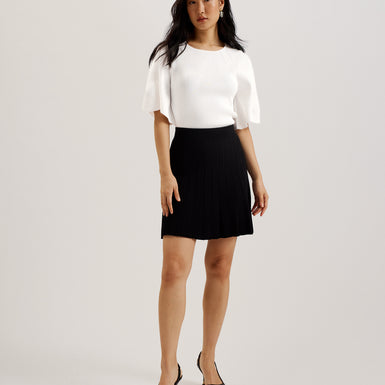 Women's HILANEE- Ribbed Ribbed Knit Ivory