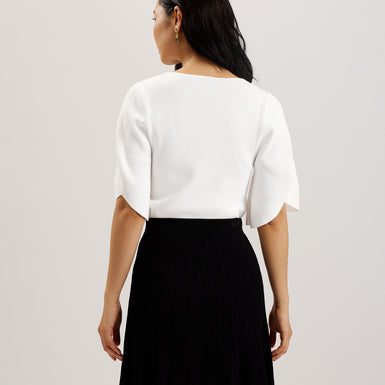 Women's HILANEE- Ribbed Ribbed Knit Ivory