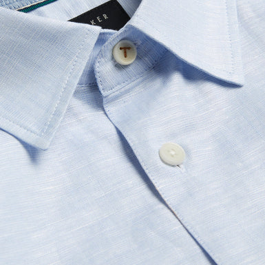 Men's Palomas-Ss Linen Shirt Lt-Blue