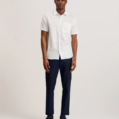 Men's Palomas-Ss Linen Shirt White