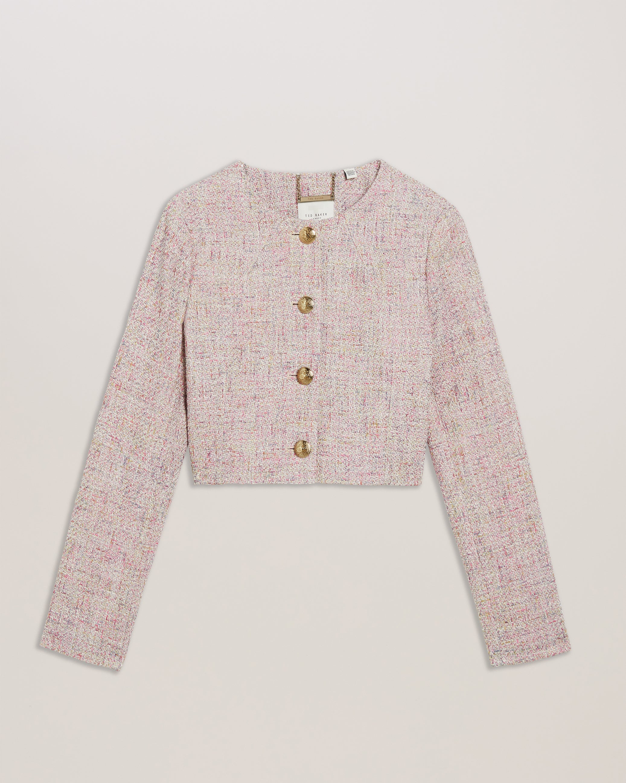 Women's Consta-Tailored Fitted Boucle Cropped Jacket Ivory