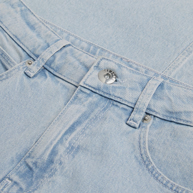 Women's Dorlat-Maxi Denim Skirt Centre Front Slit Lt-Wash