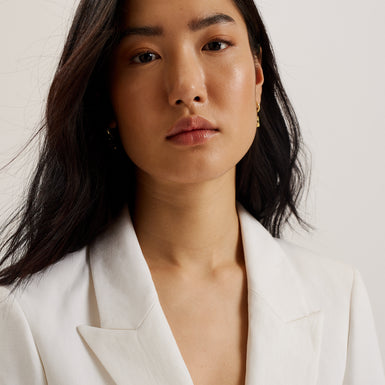 Women's Musub-Tailored Jacket With Faux Pockets White