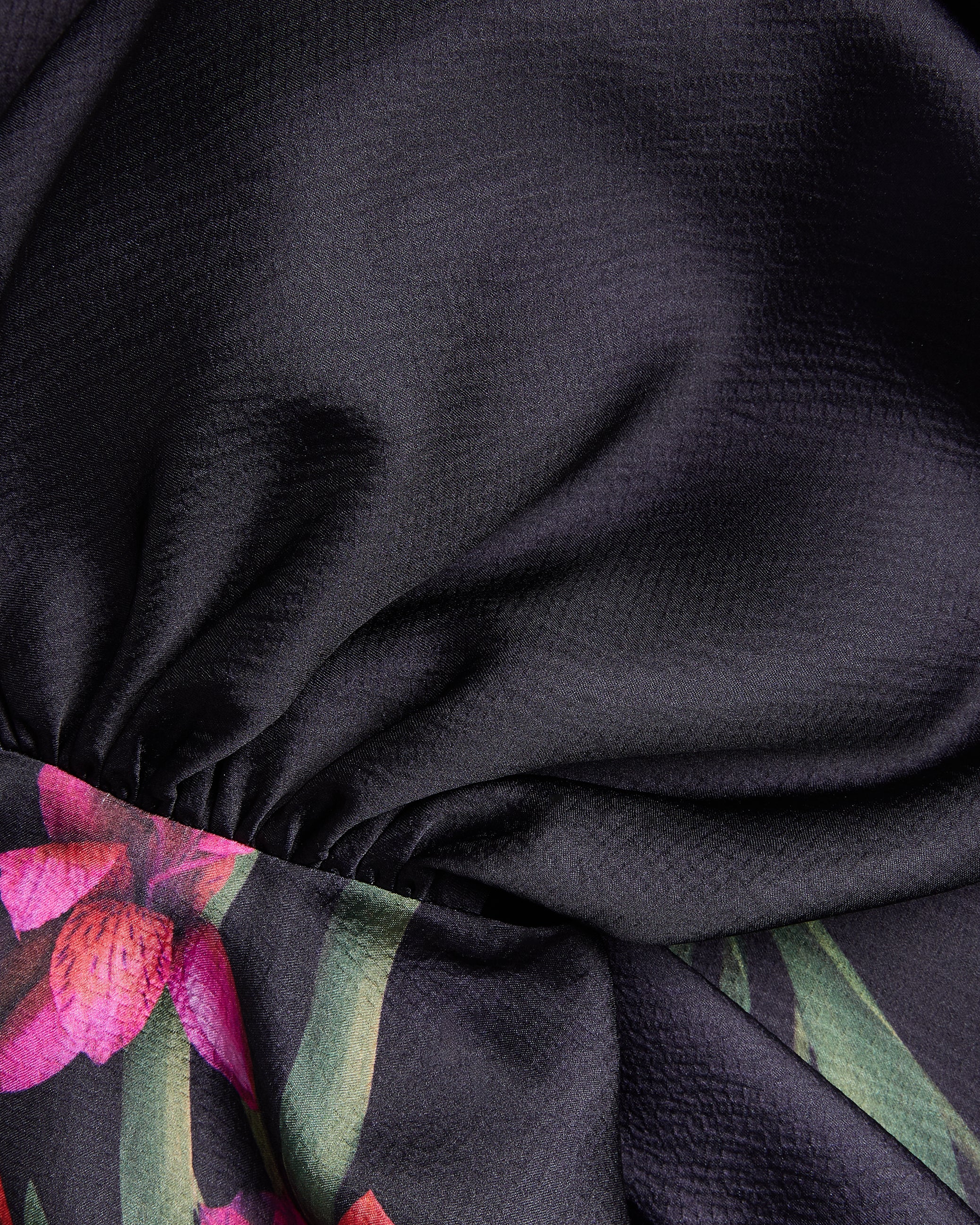 Women's Lucern-Satin Off The Shoulder Midi Dress Black