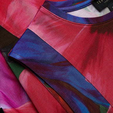 Women's Bryneyy-Slinky Jersey Printed Racer Midi Multicol