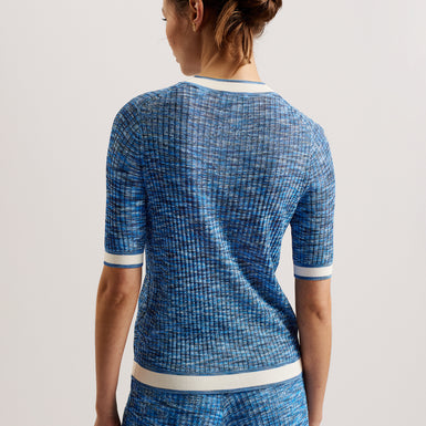 Women's Dayleyy-Space Dye Short Sleeve Top Blue