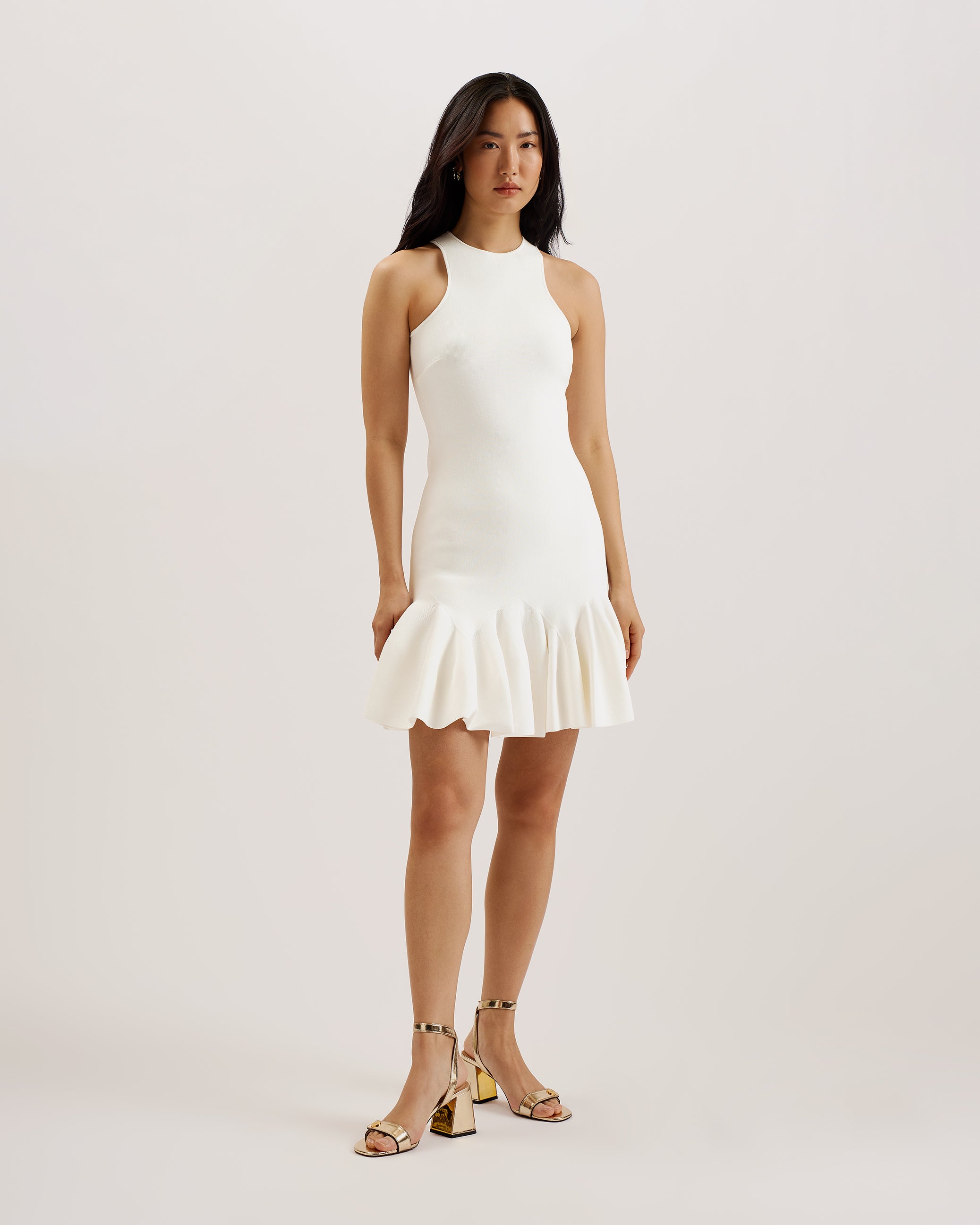 Women's Elzaaa-Racer Knitted Mini Dress Ivory