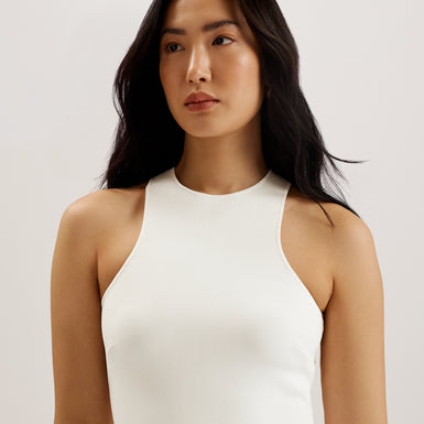 Women's Elzaaa-Racer Knitted Mini Dress Ivory