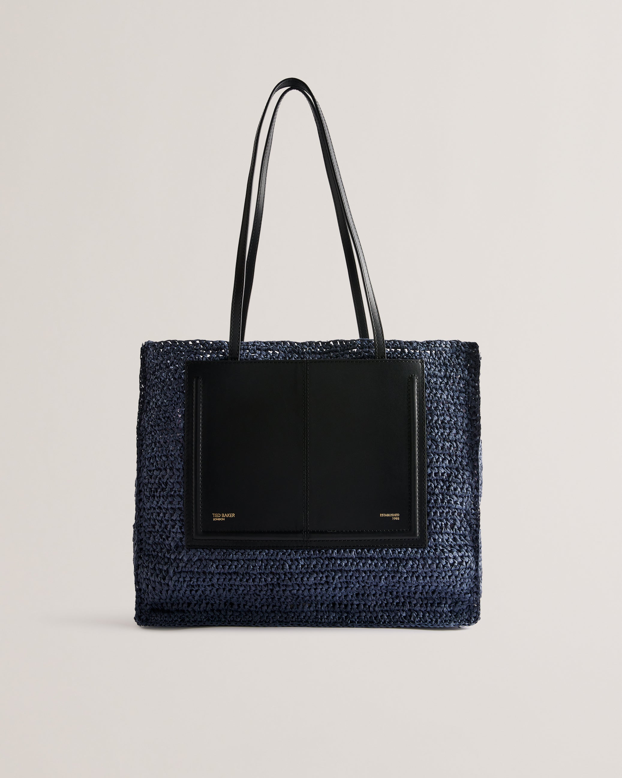 Women's Ashvi-Raffia Large Tote Bag Black