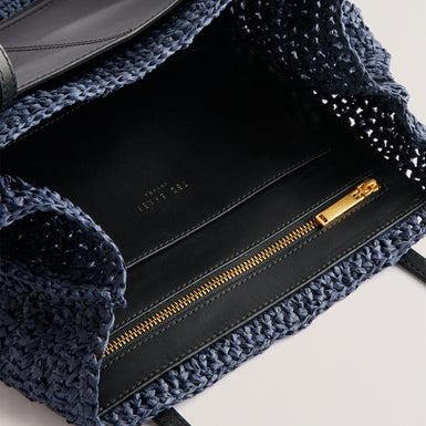 Women's Ashvi-Raffia Large Tote Bag Black