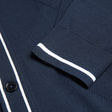 Men's Elmdon-Ls Diamond Button Through Shirt Navy