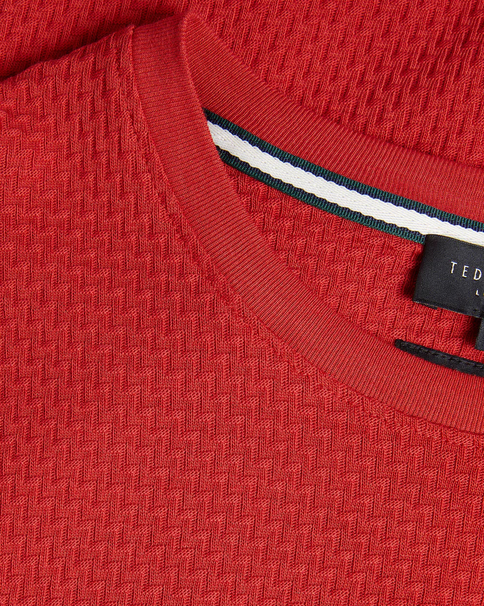 Men's Curlys-Ss Regular Textured T-Shirt Red