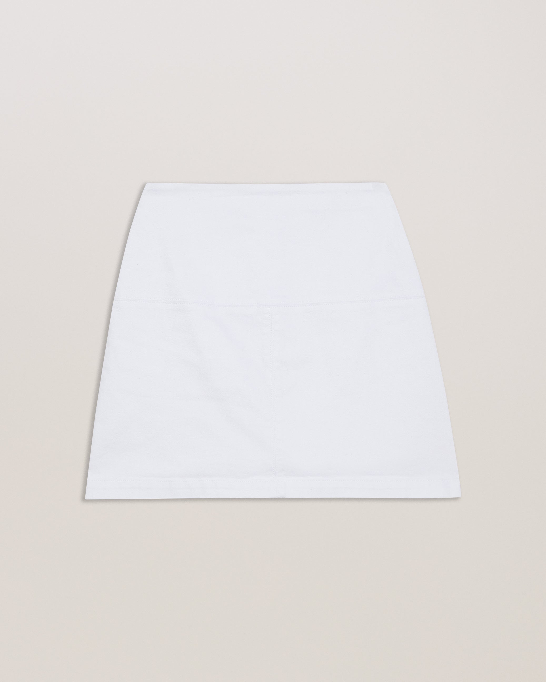 Women's Valiad-A-Line Denim Mini Skirt White