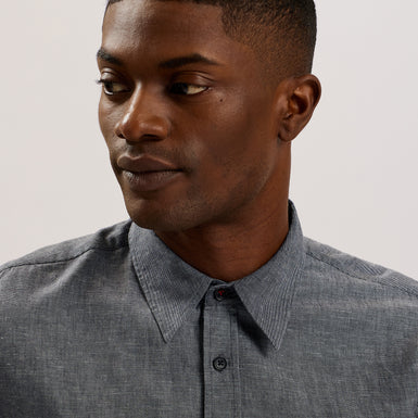 Men's Ackley-Ls Regular Ombre Print Shirt Black