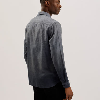 Men's Ackley-Ls Regular Ombre Print Shirt Black