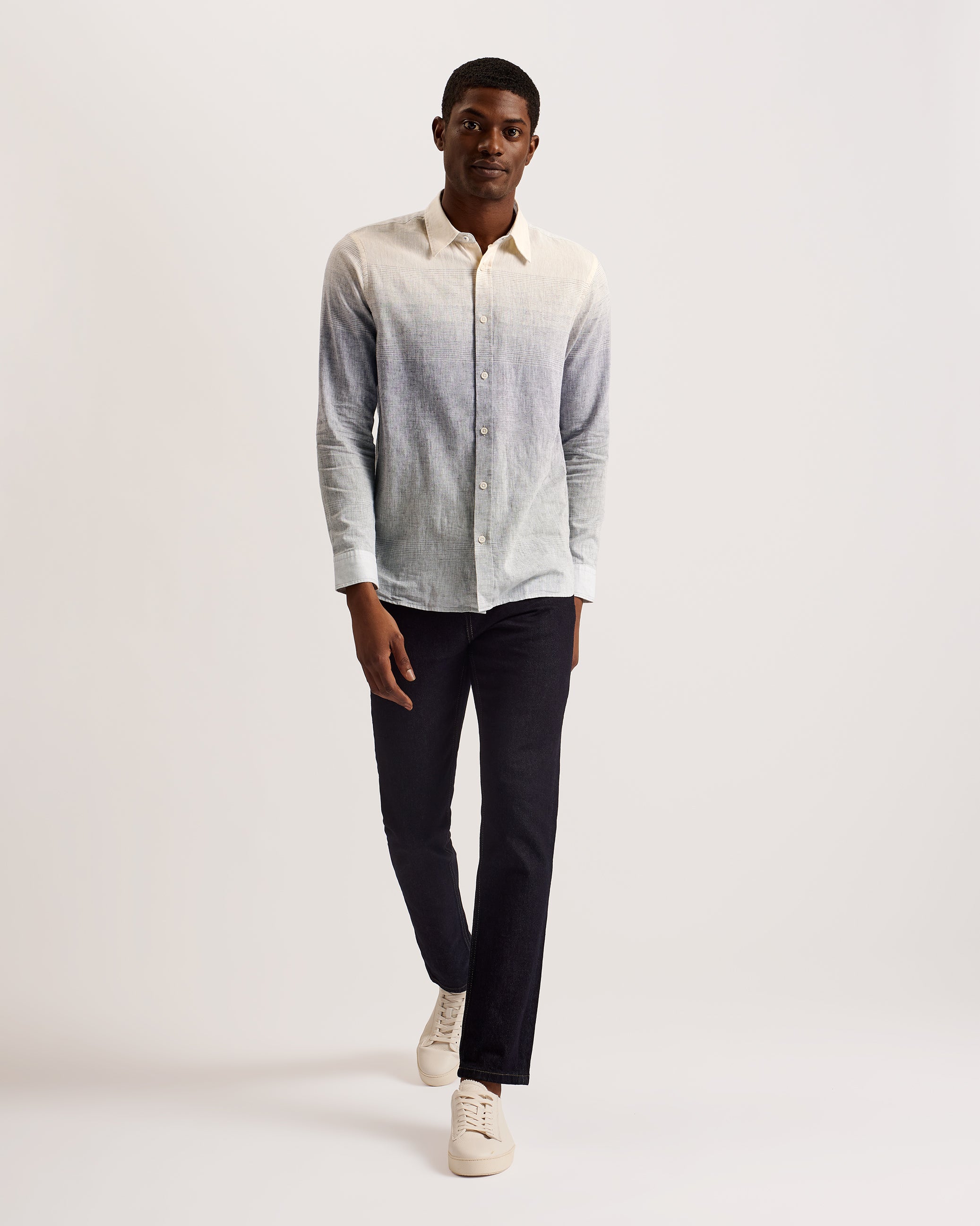 Men's Ackley-Ls Regular Ombre Print Shirt Multicol