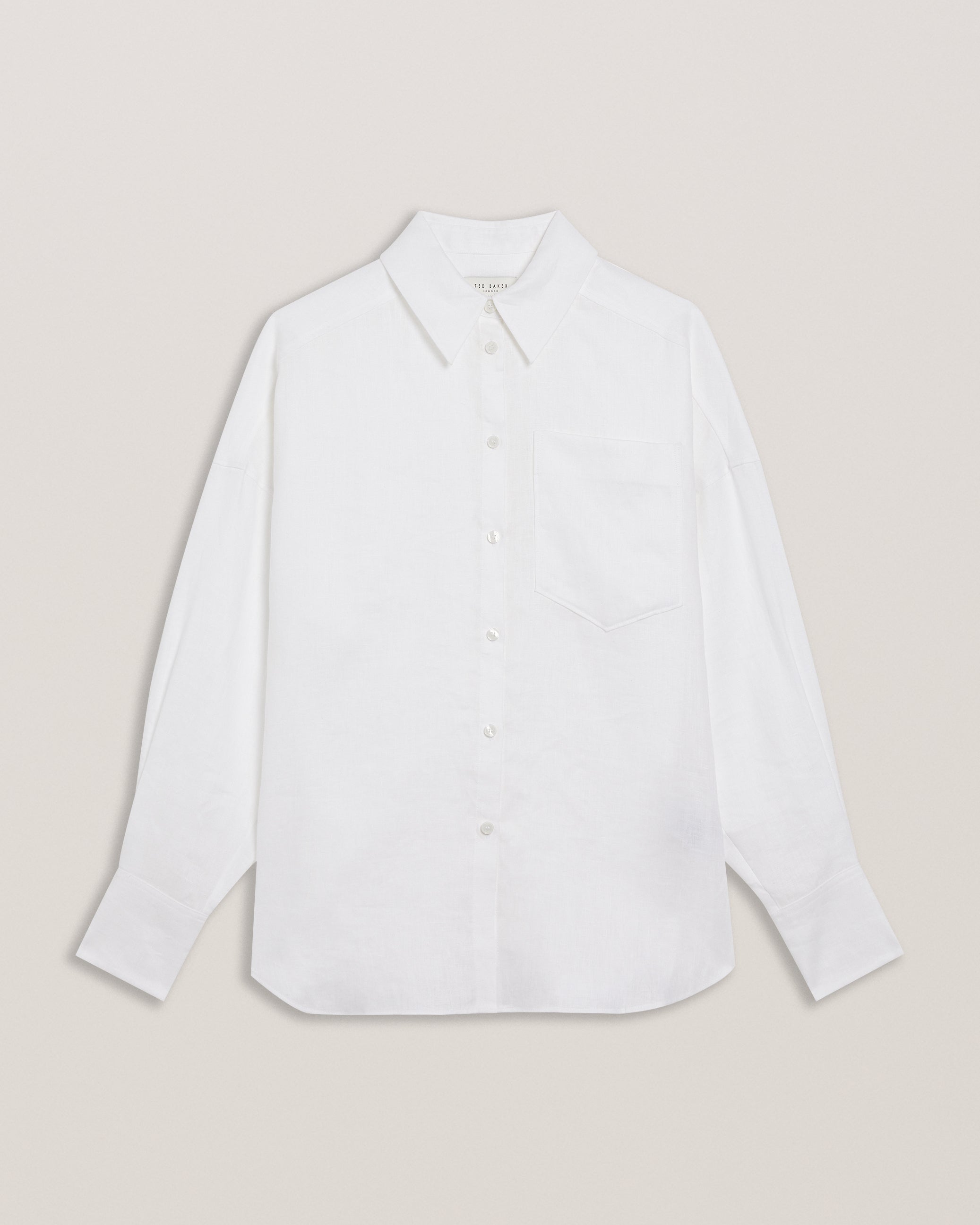Women's TOLOCA-Oversized Linen Shirt White