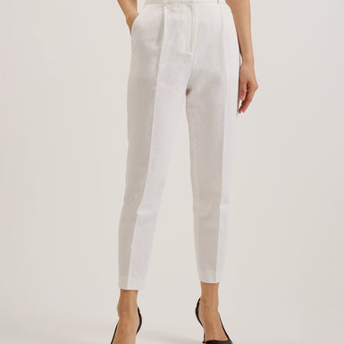 Women's Musubt-High Rise Tailored Trousers White