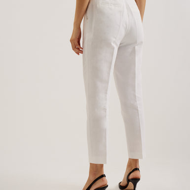 Women's Musubt-High Rise Tailored Trousers White