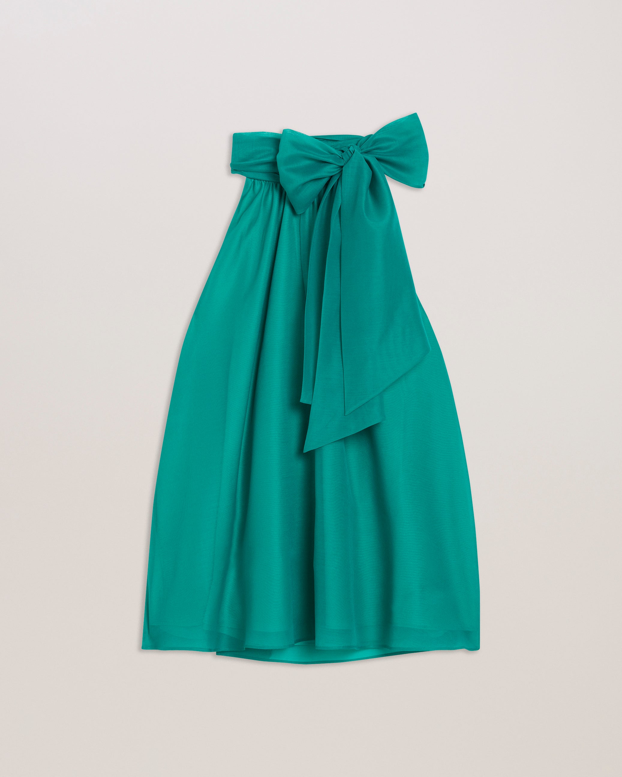 Women's Tejeda-Sheer Draped Top With Neck Tie Detail Brt-Green