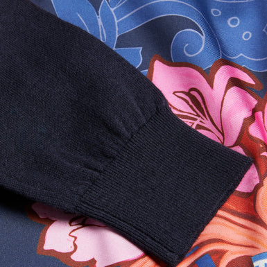 Women's Teanha-Woven Front Printed Jumper Navy