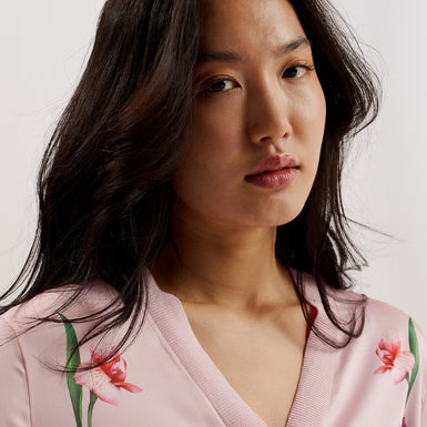 Women's Meralll-Woven Front Printed Cardigan Lt-Pink