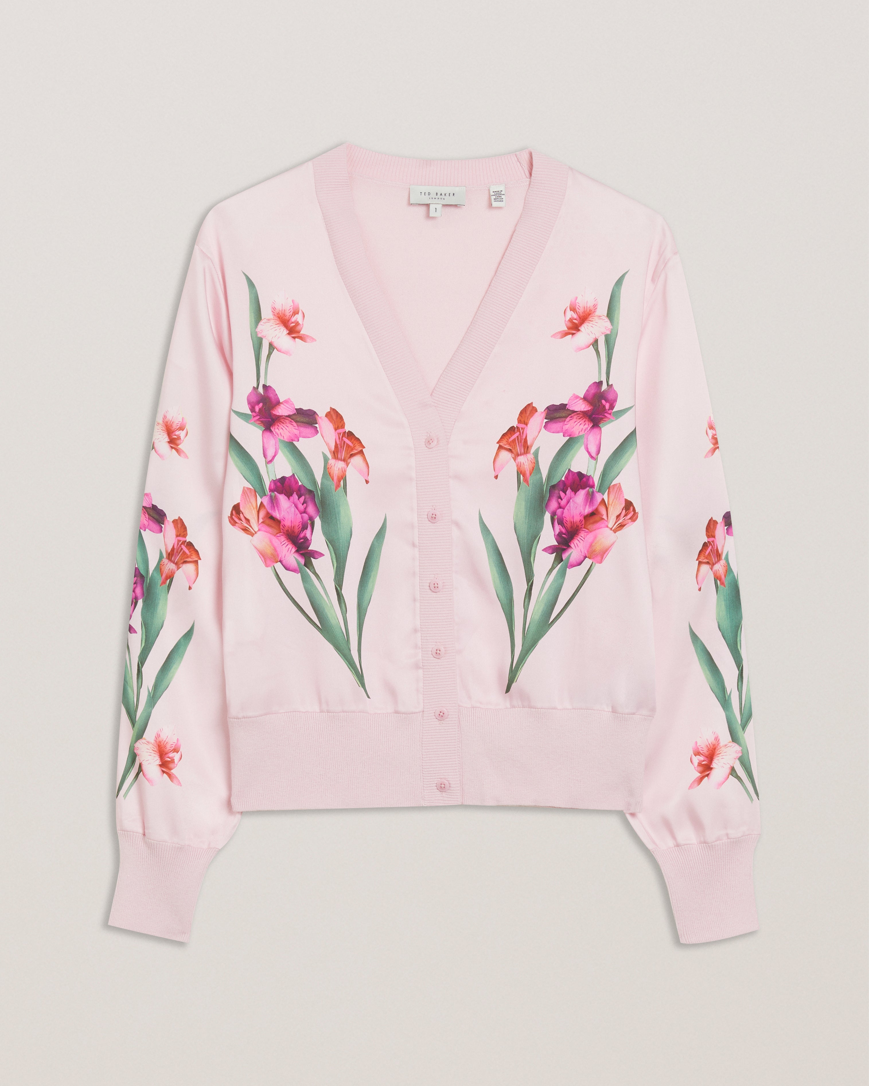 Women's Meralll-Woven Front Printed Cardigan Lt-Pink