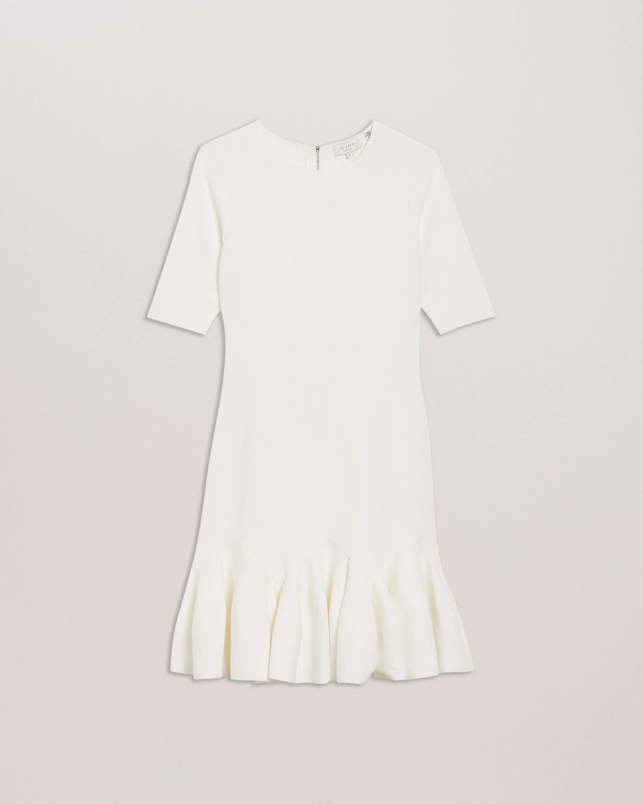 Women's Alzann-Knitted Mini Skater Dress Ivory