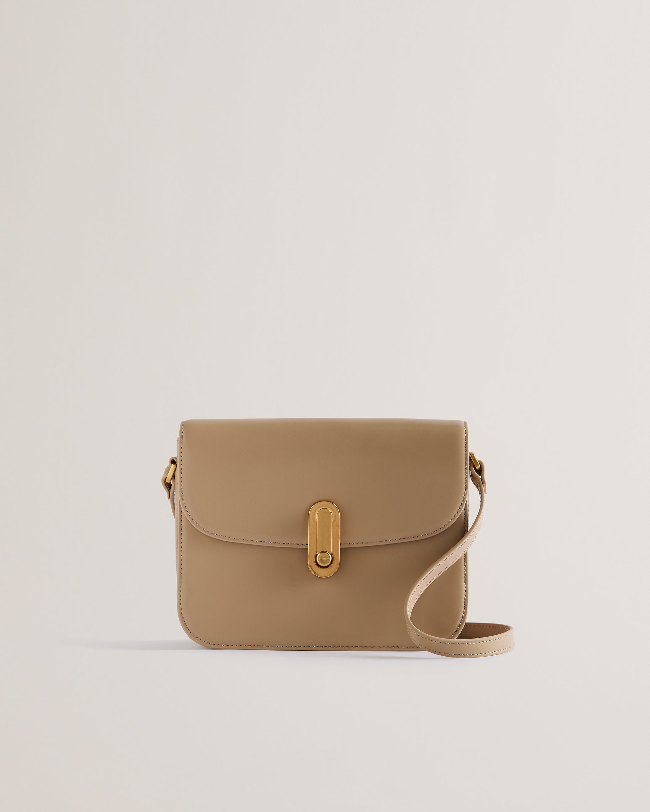 KKAYLI: Polished Leather Satchel Bag