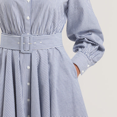 Women's IBARRA-Cotton Shirt Mini Dress Navy