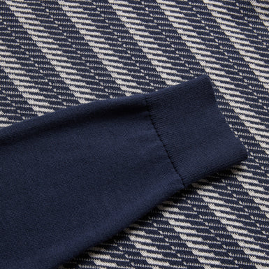 Men's Enwich-Ls Regular Jacquard Crew Neck Navy