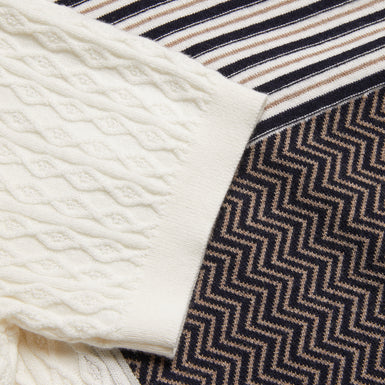 Men's Minsta-Ss Regular Multi Stitch Button Polo Ecru