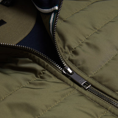 Men's Entil-Ls Regular Fit Quilted Funnel Neck Khaki