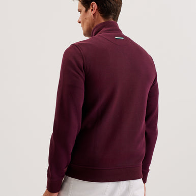 Men's Entil-Ls Regular Fit Quilted Funnel Neck Maroon