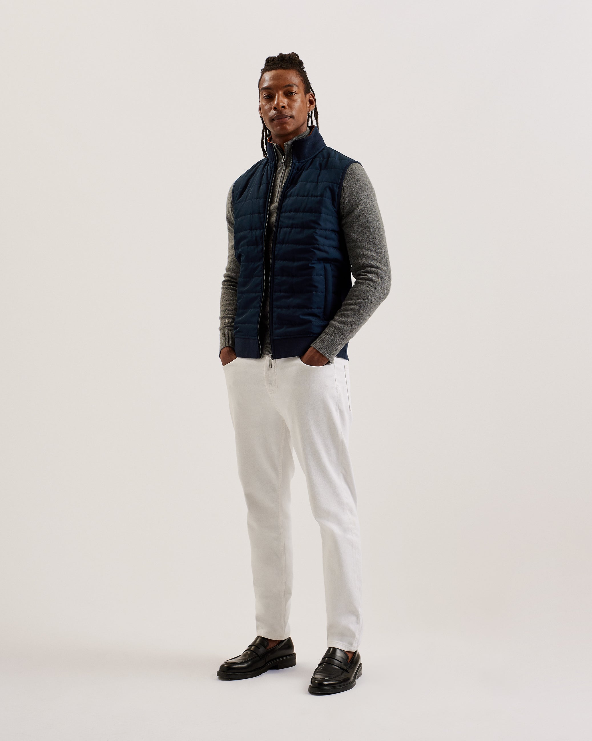 Men's Atho-Ss Regular Fit Quilted Gilet Navy