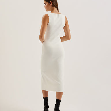 Women's Isbelli-Bodycon Knit Dress With Front Split Ivory