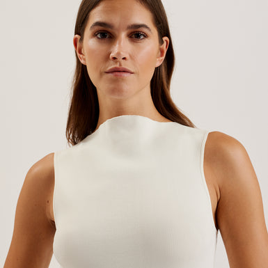 Women's Isbelli-Bodycon Knit Dress With Front Split Ivory