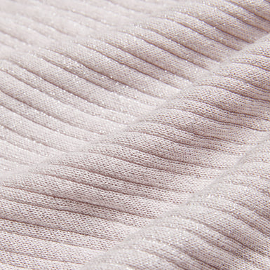 Women's Raineee-Metallic Ribbed Funnel Neck Jumper Lt-Purple