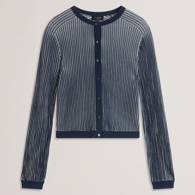 Women's ILHAA-Textured Stripe Knitted Cardigan