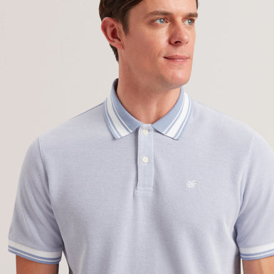 Men's Phenes-Ss Regular Fit Textured Polo Lt-Purple