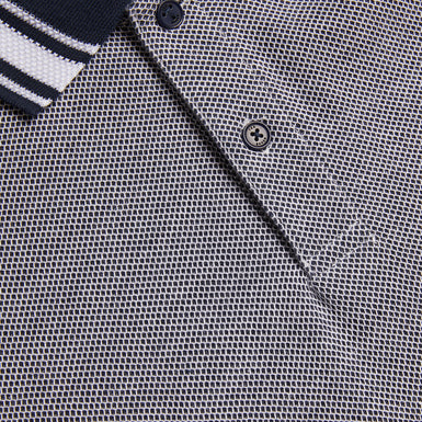 Men's Phenes-Ss Regular Fit Textured Polo Navy