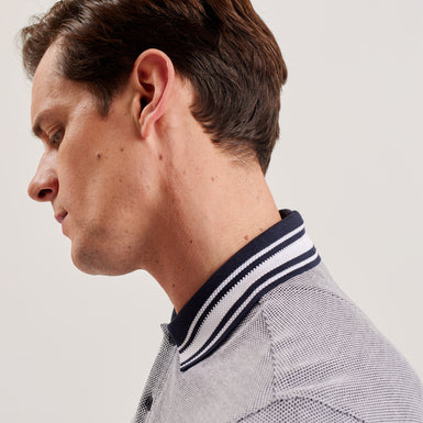 Men's Phenes-Ss Regular Fit Textured Polo Navy