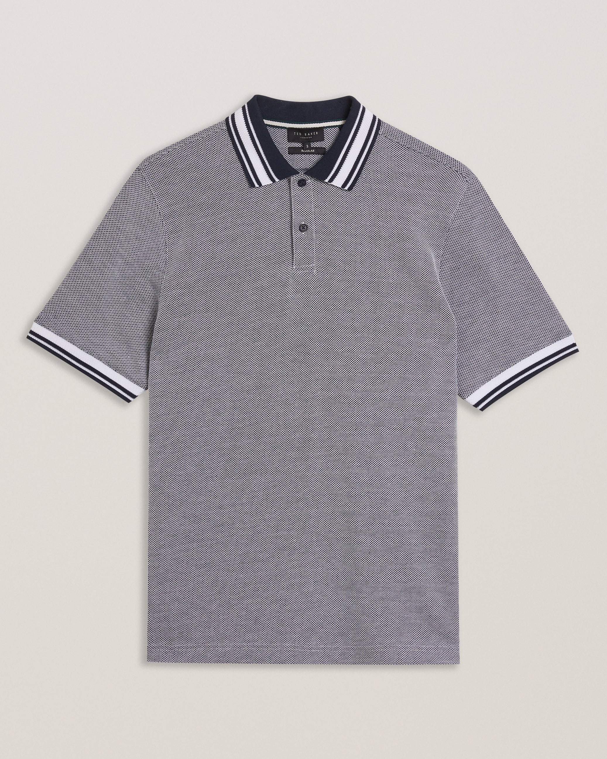 Men's Phenes-Ss Regular Fit Textured Polo Navy