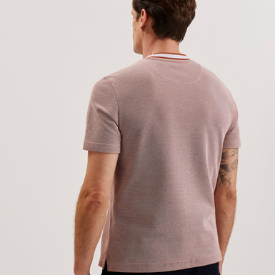 Men's Arlon-Ss Regular Fit Textured T-Shirt Brown