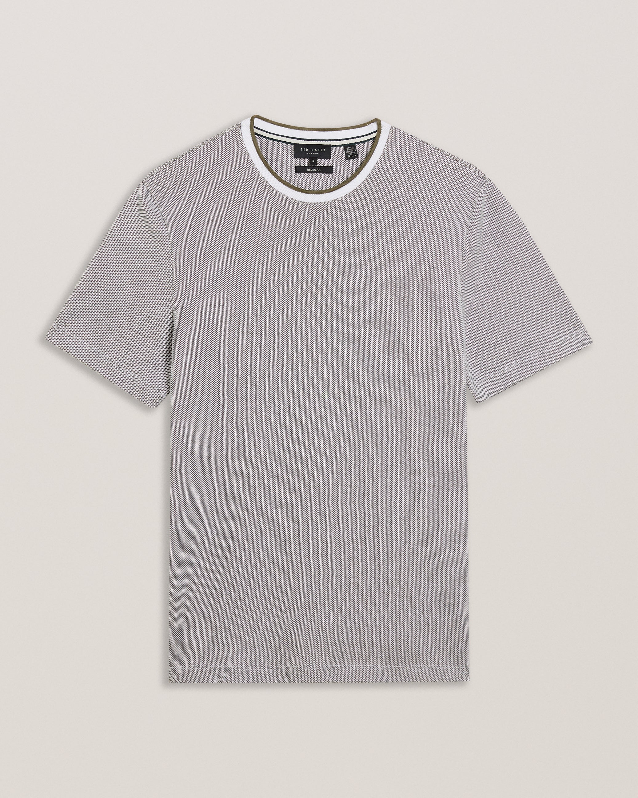 Men's Arlon-Ss Regular Fit Textured T-Shirt Olive