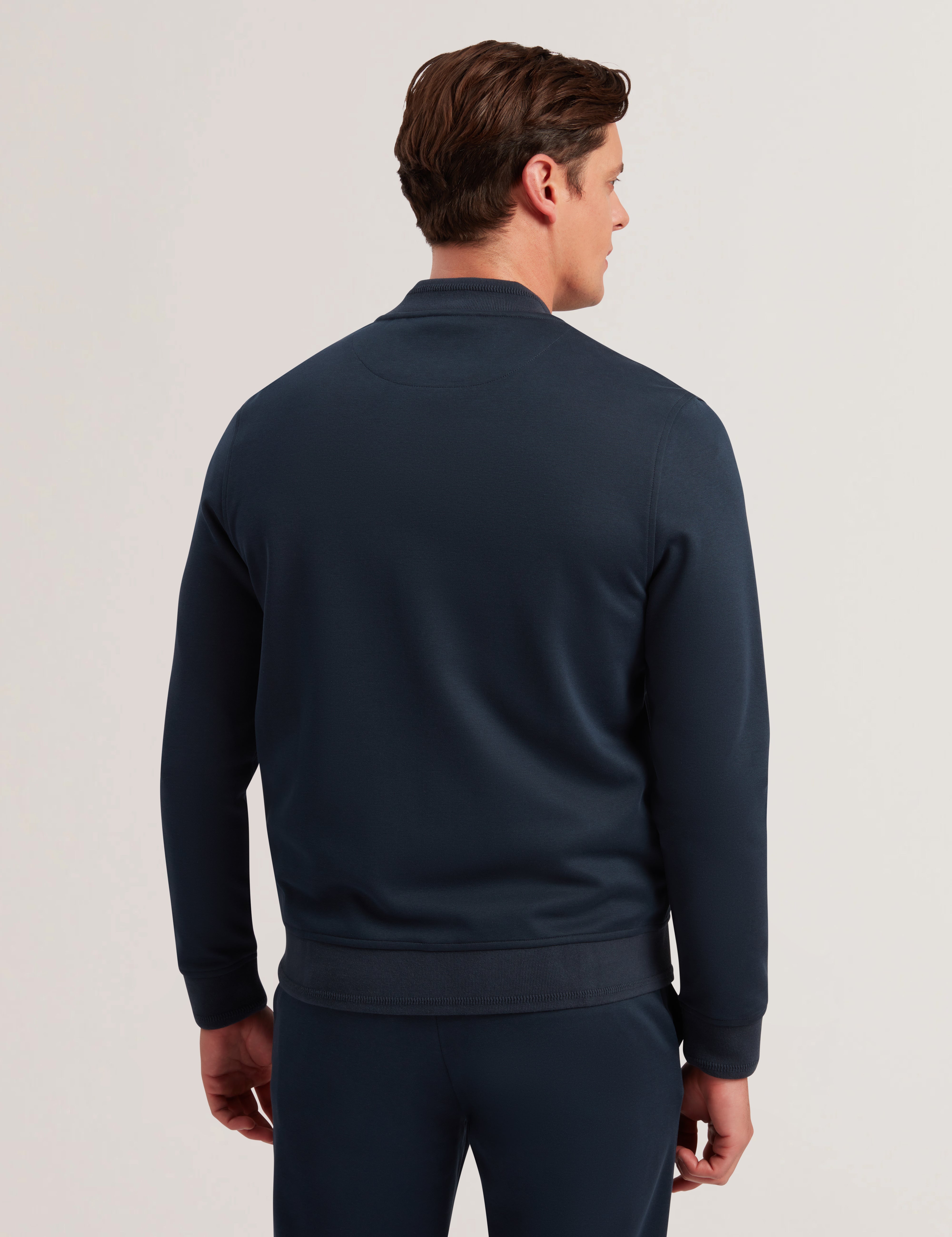 Men's Frist-Regular Zipped Bomber Jacket Navy