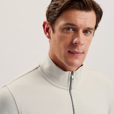 Men's Pryor-Ls Regular Textured Quarter Zip Cream