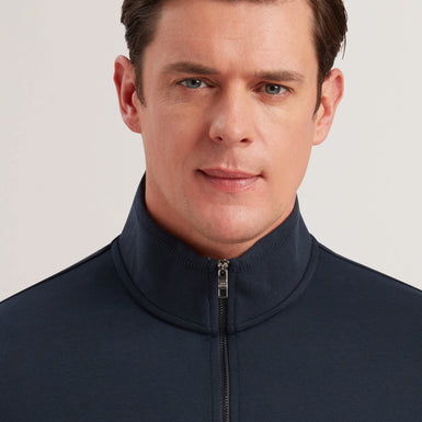 Men's Pryor-Ls Regular Textured Quarter Zip Navy